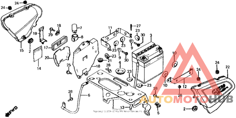 Cx500c side cover + battery