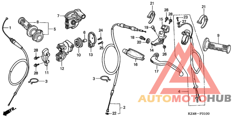 Handle lever/switch/cable
