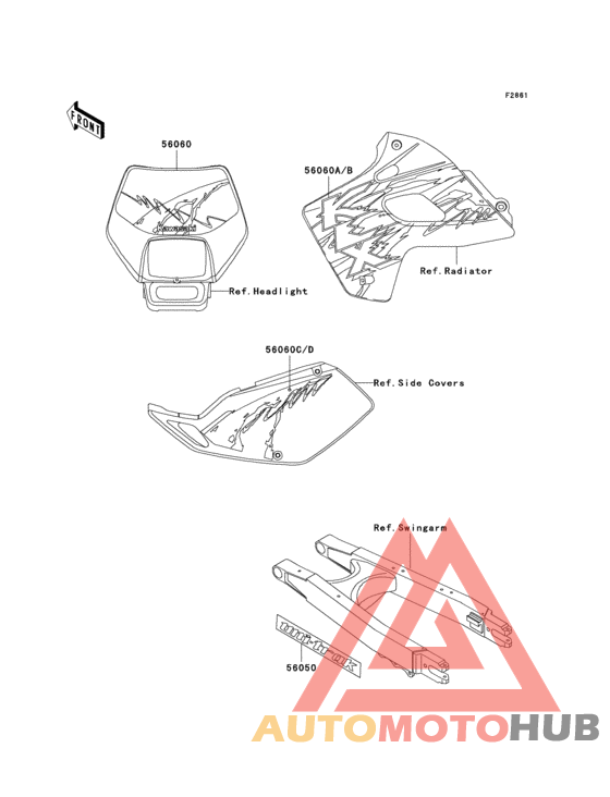 Decals(green)(klx250-e1/e2)