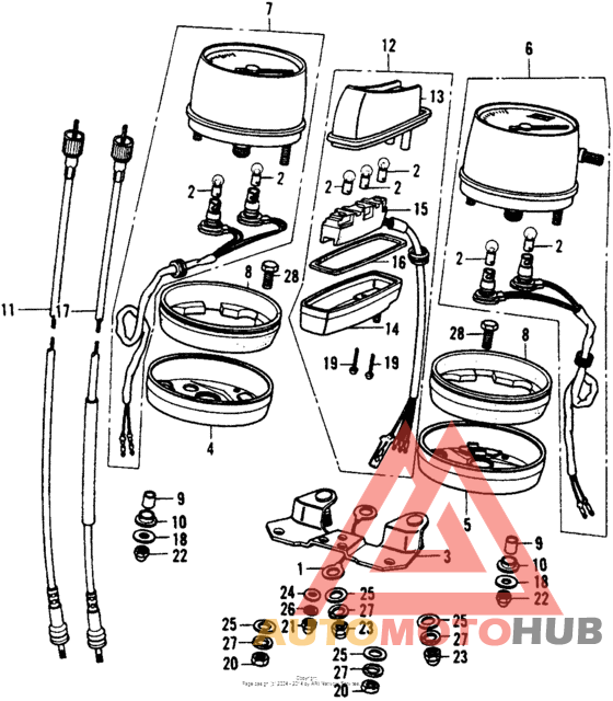 Speedometer + tachometer k6-k7