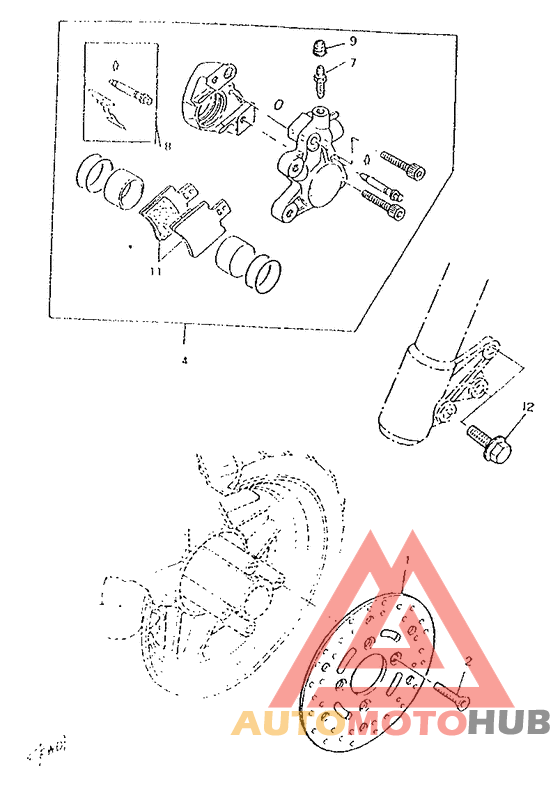 Front brake. caliper