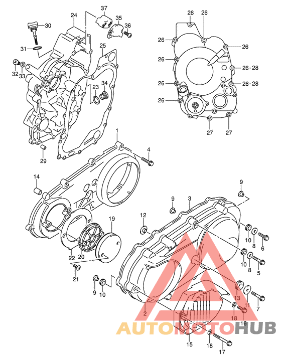 Crankcase cover ass`y  (v
