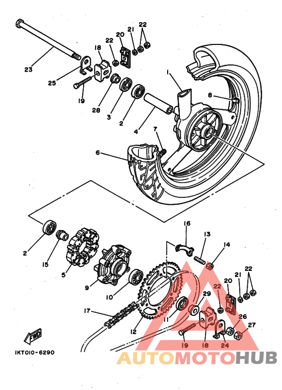 Rear wheel complete assy