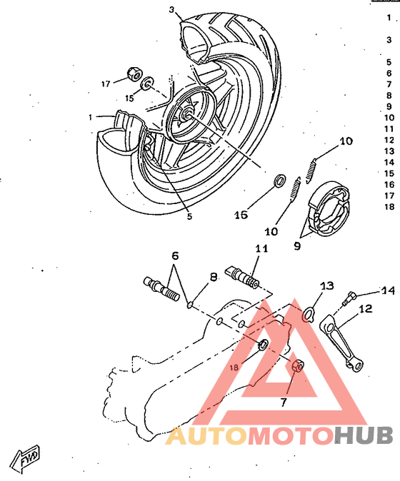 Переднее колесо