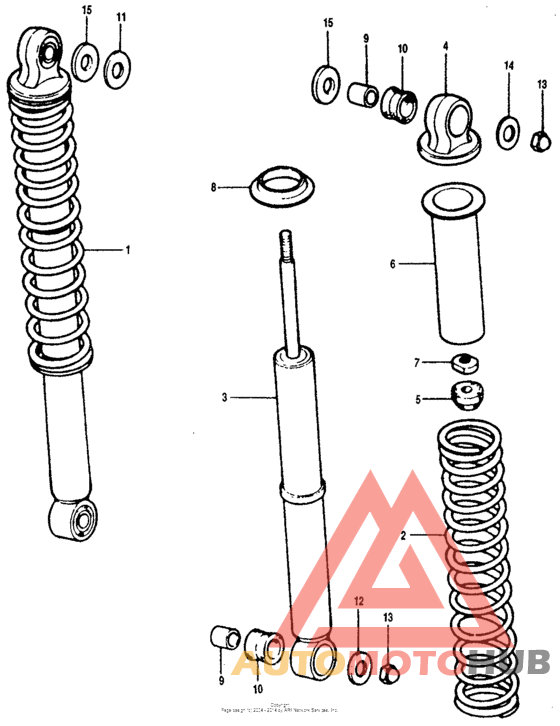 Rear shock absorber s2