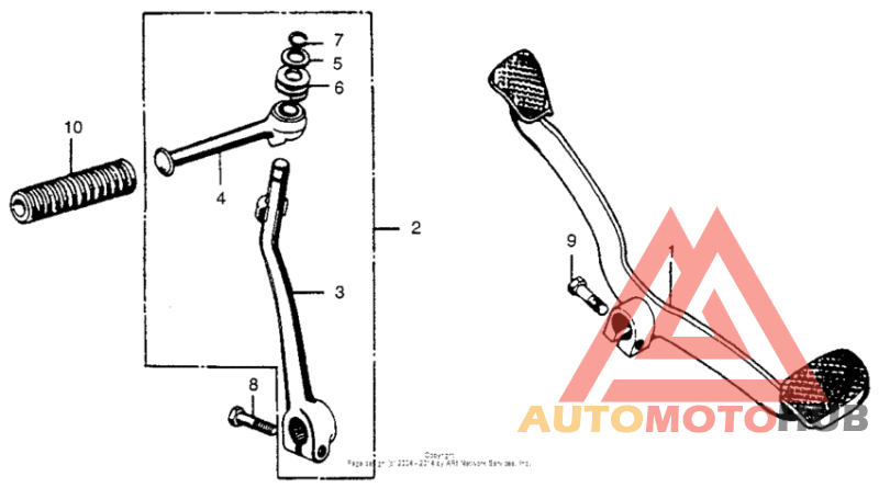 Kick starter + change pedal