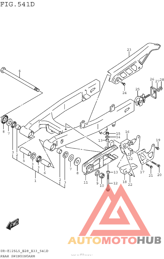 Rear Swingingarm (Dr-Z125Ll5 E33)