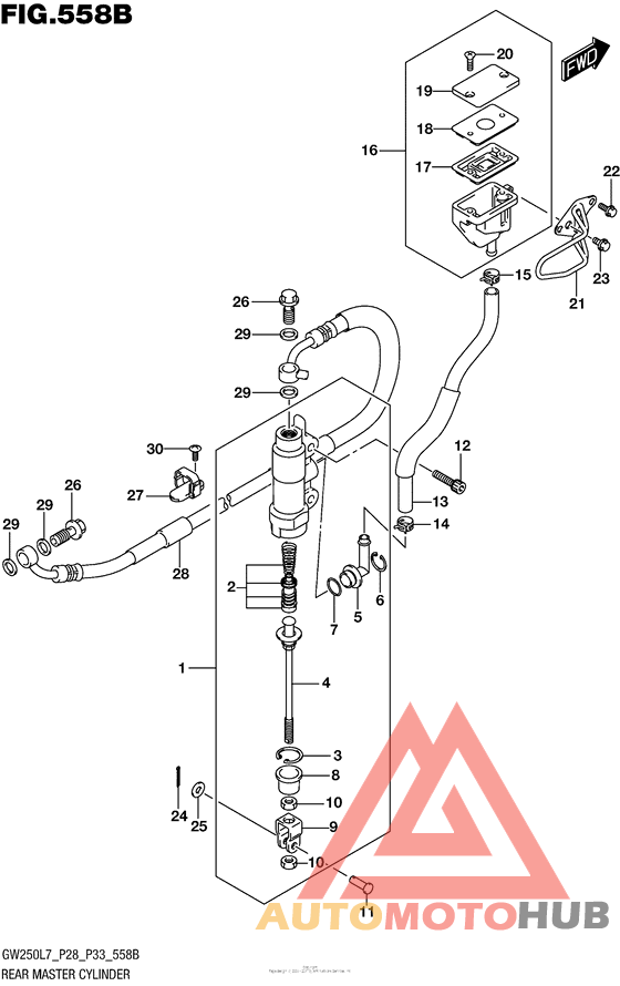 Rear Master Cylinder (Gw250Zl7 P28)