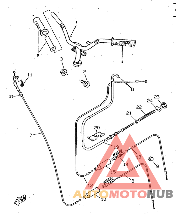 Steering handle. cable