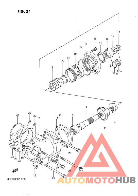 Secondary drive gear