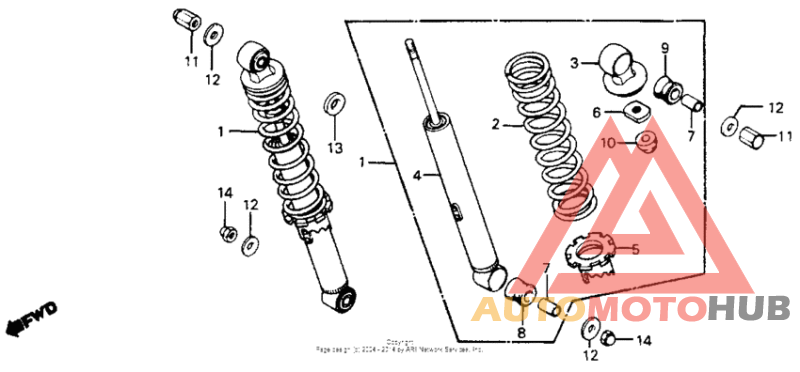 Rear shock absorber 82