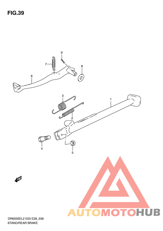 Stand/rear brake