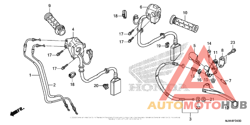 Handle Lever + Switch + Cable