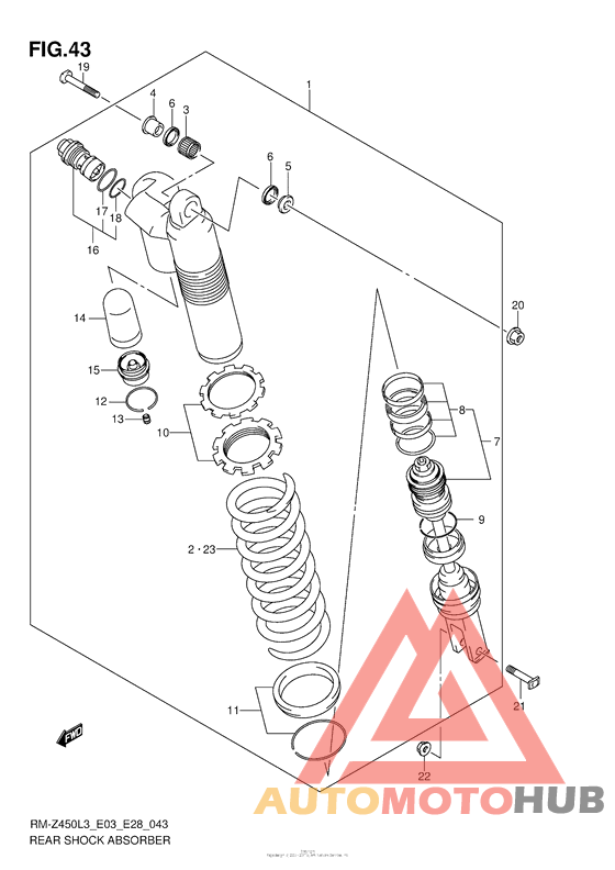 Rear Shock Absorber (Rm-Z450L3 E28)