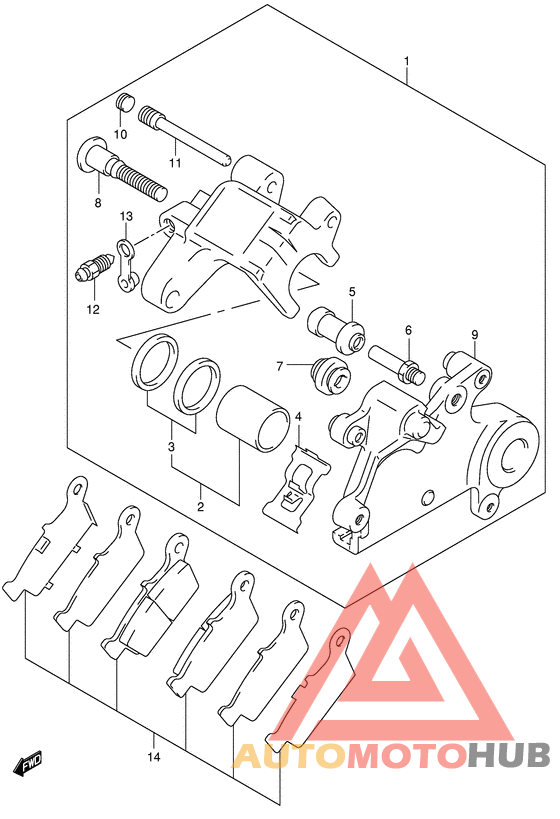 Задний суппорт