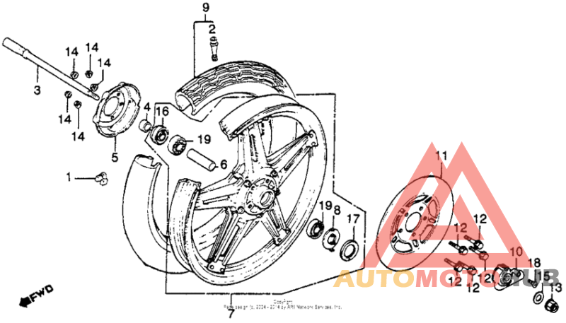 Cm450a/cfront wheel 82
