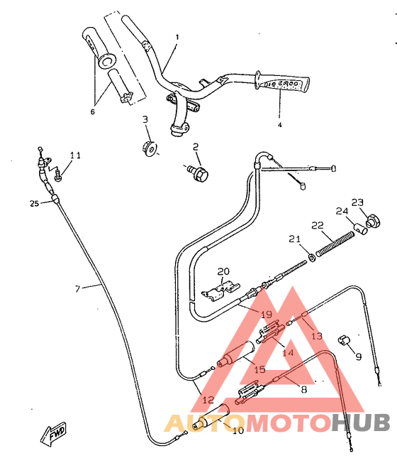 Steering handle. cable