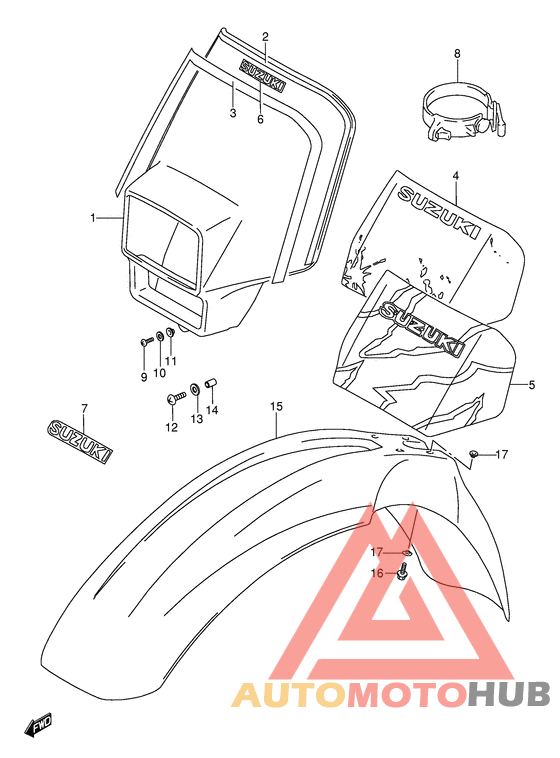 Headlamp cover  front fender