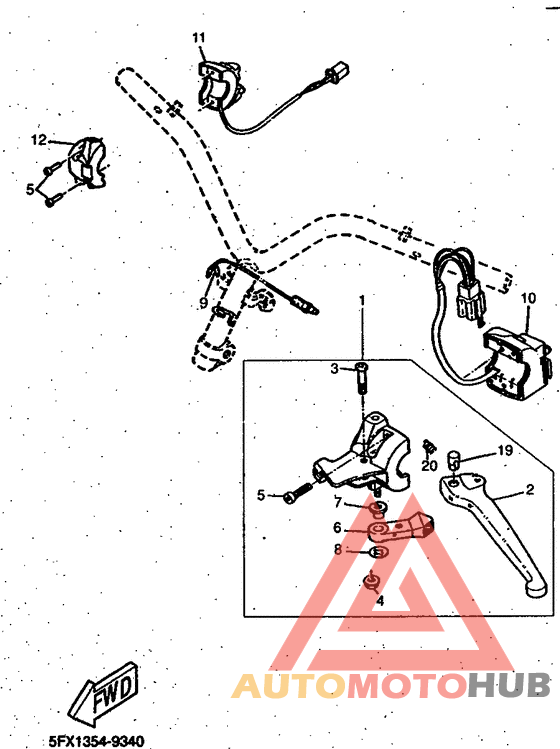 Handle switch. lever