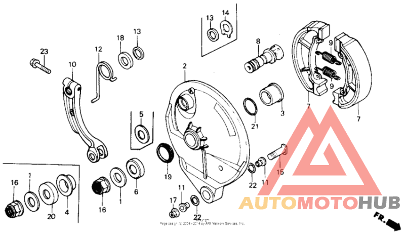 Rear brake panel 84-86