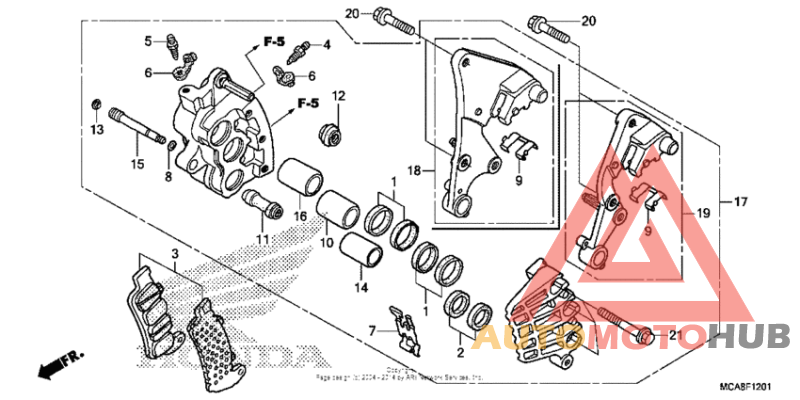 Right front brake caliper (abs)