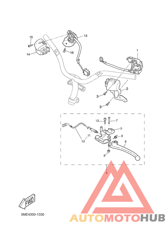 Handle switch. lever