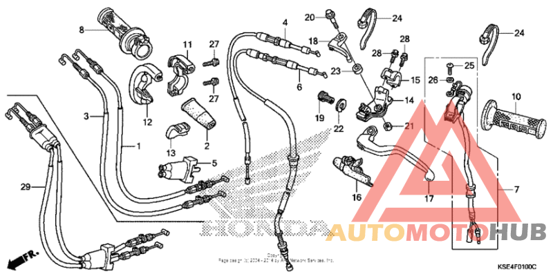 Handle lever + switch + cable