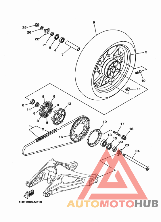 Переднее колесо