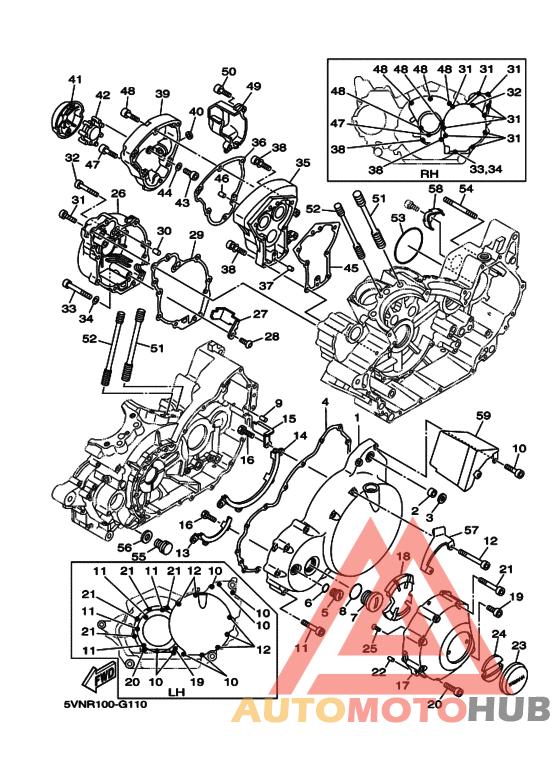 Crankcase cover ass`y  (v