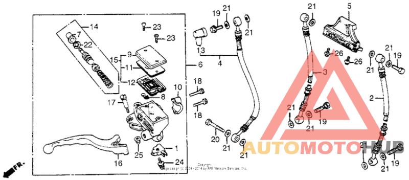 Fr. brake master cyl.