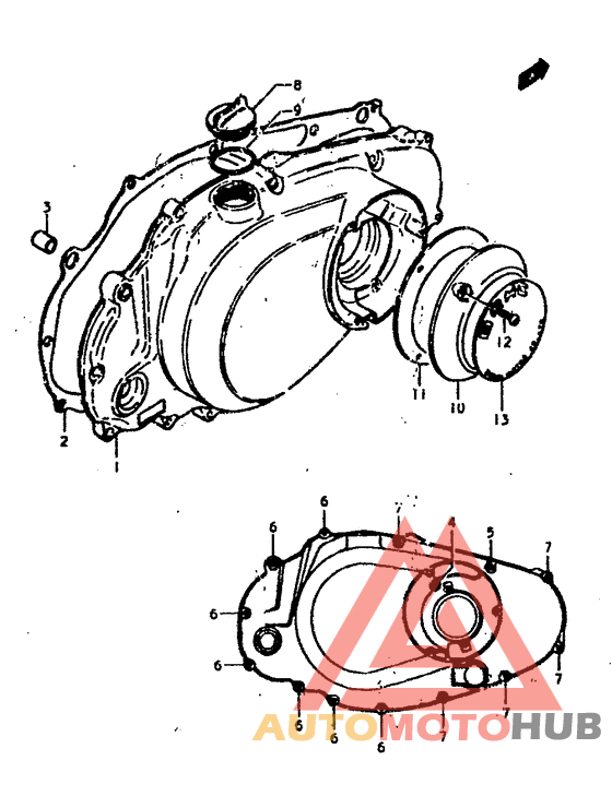 Crankcase rh cover