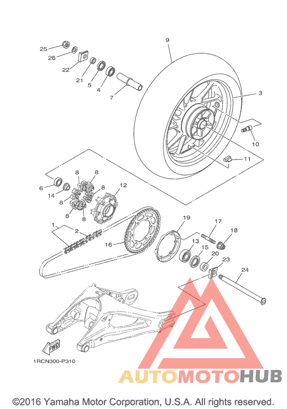 Переднее колесо