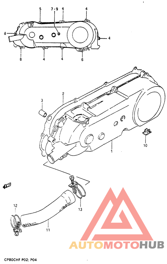 Carter moteur gauche