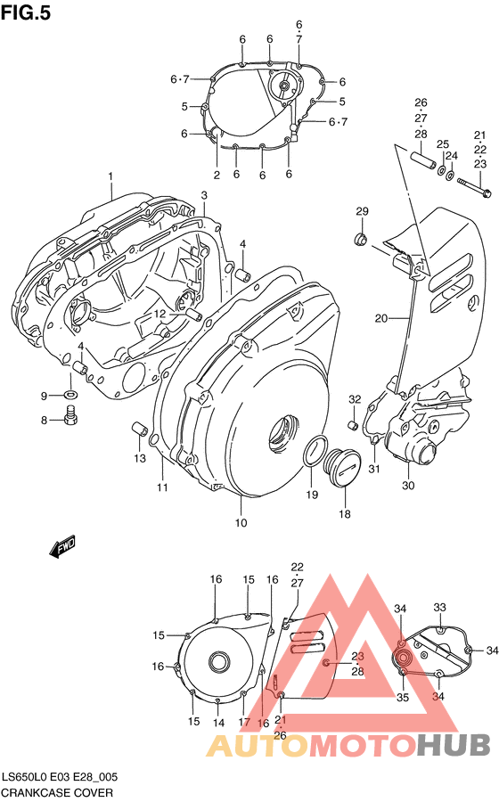 Crankcase cover ass`y  (v