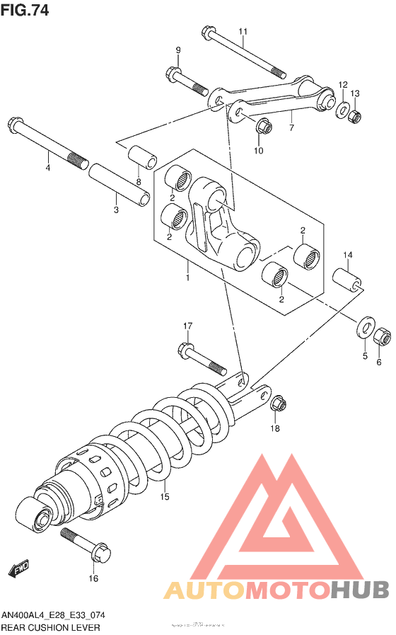Rear Cushion Lever (An400Al4 E33)