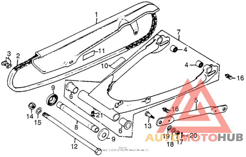Swingarm + chain