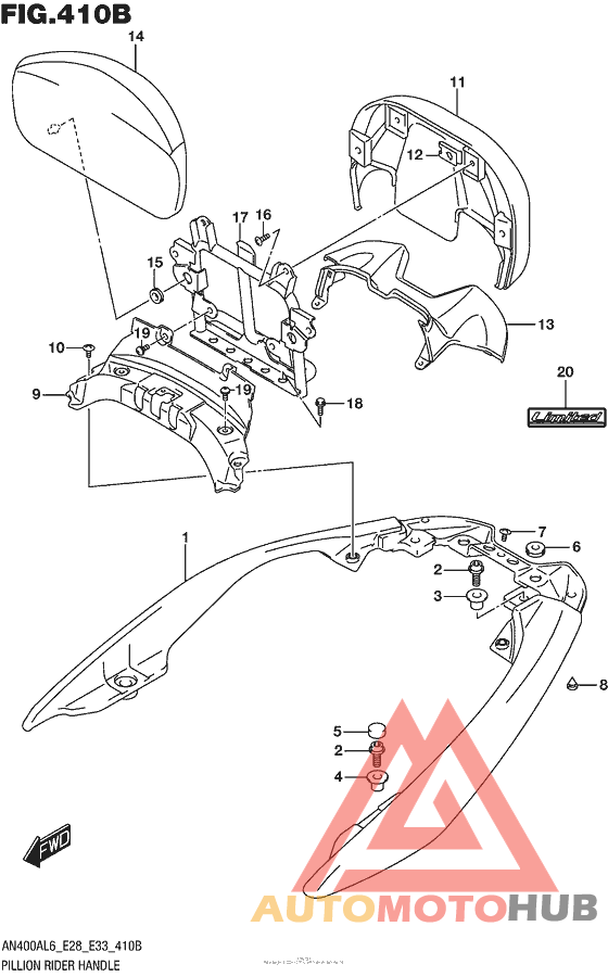Pillion Rider Handle (An400Zal6 E28)