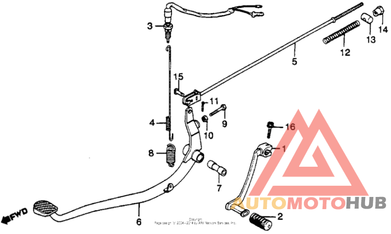 Brake pedal + change pedal