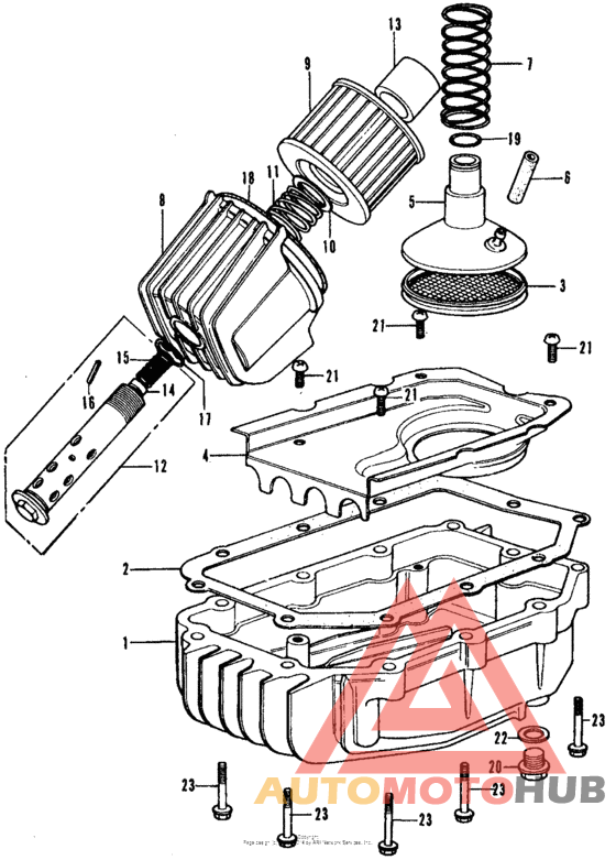 Oil filter + oil pan