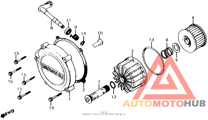 Clutch cover + oil filter