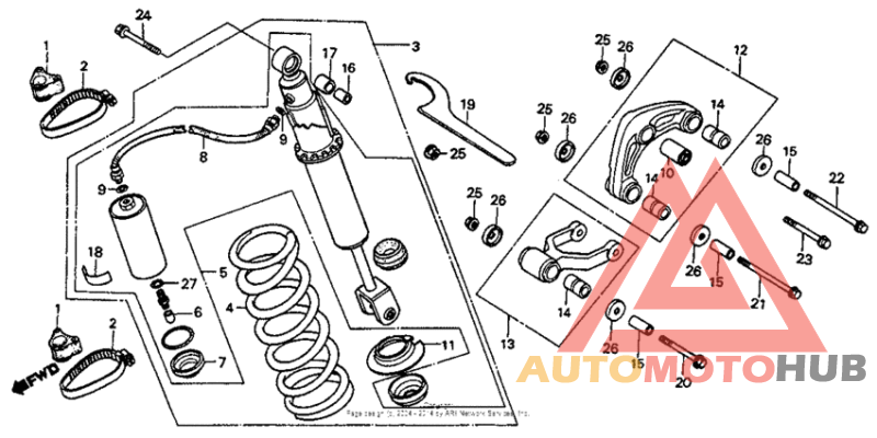 Rear shock absorber 82