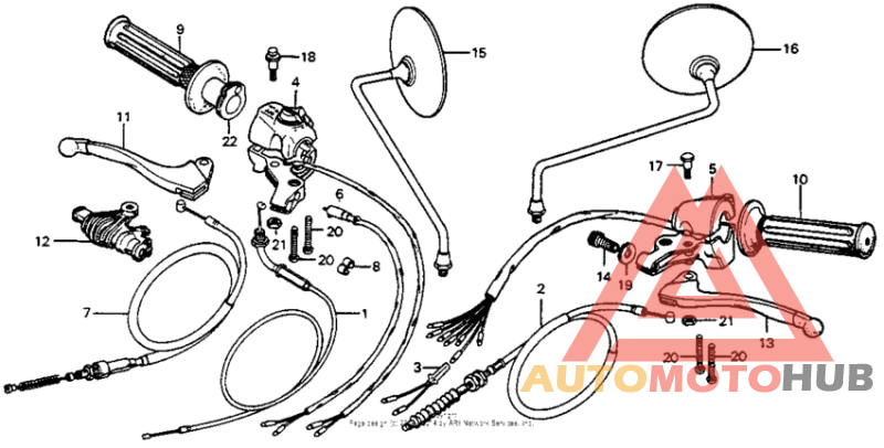 Handle lever + switch 76,78