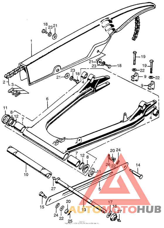 Swingarm + chain case