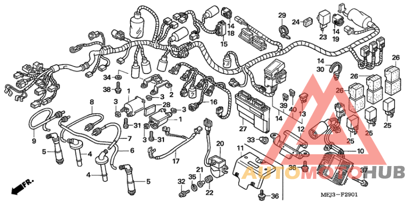 Wire harness/ignition coi l