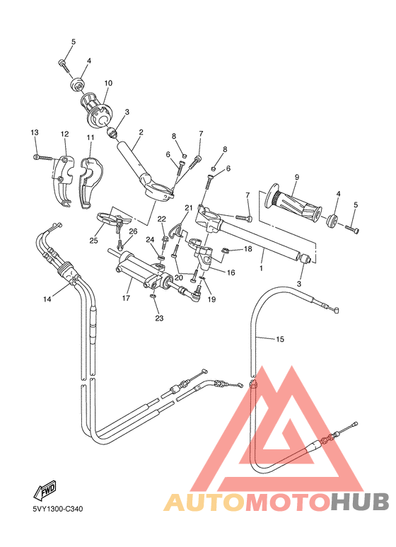 Steering handle & cable