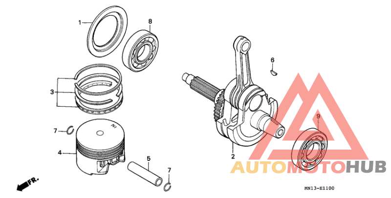 Crankshaft/piston