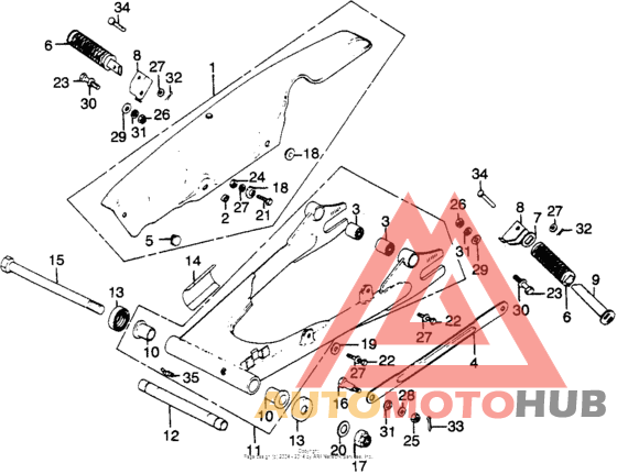 Swingarm + chain case