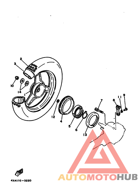 Rear wheel complete assy
