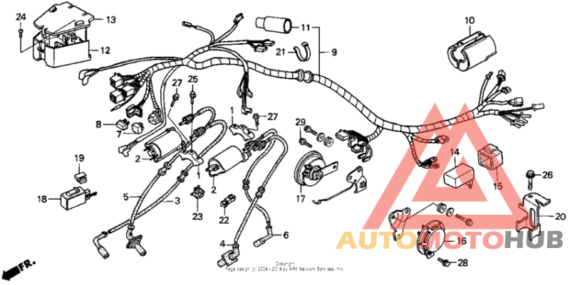 Vt1100c wire harness
