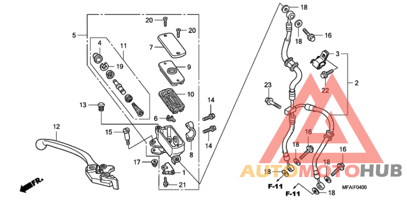 Fr. brake master cylinder